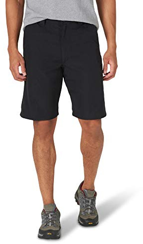 Wrangler Authentics Men's Performance Side Elastic Utility Short, Black, 42
