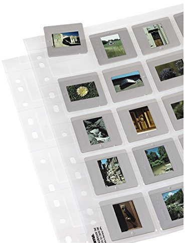 Hama 12 Diahüllen für gerahmte Dias (Dia-Archivierung im Format 5x5cm, bis zu 240 Dias) transparent