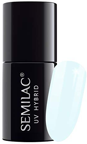 SEMILAC Gel Nail Polish 169 Baby Boy Blue - Full Coverage Gel Polish - Soak Off Easy To Use LED/UV Nail Lamp - Long Lasting Manicure and Pedicure up to 3 weeks