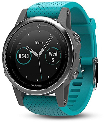 Garmin 010-01685-01 Montre et GPS de randonnée Argent/Bracelet Turquoise.