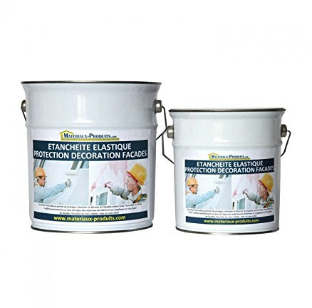 MATPRO - Peinture Étanche & Élastique pour Protection de Façade - pour Mortiers, Briques, Crépis, Fissurés ou Non, Avec ou Sans Relief - Blanc - 2.5Kg