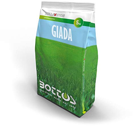 BOTTOS Sementi per Prato Zollaverde Giada 5kg per Giardini in Ombra Cura Giardino