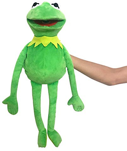 Kermit Frog Hand Puppet, Kermit The Frog Stuffed Plush Toy for Boys & Girls, The Puppet Movie Show Soft Frog Doll for Role Play - 24 Inches