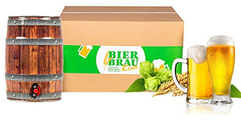 Brau-Partner Bierbrauset WEIZEN | BierbrauKiste zum selber brauen mit echten Rohstoffen und 5L Dose zum Befüllen Männer