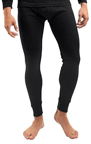MT Pantalon de ski et thermique pour homme - Sous-vêtement d’hiver, Noir , XXL