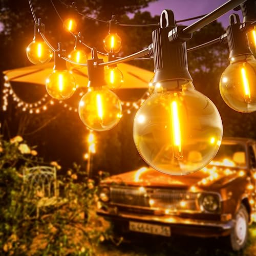 Kawaya 30,5M Luces Exterior Guirnalda Con 50+2 Bombillas irrompibles Led Jardin Ip65 Impermeable Jardin Guirnalda Blanco Cálido Guirnaldas Luce Terraza Guirnalda De Luces Balcón
