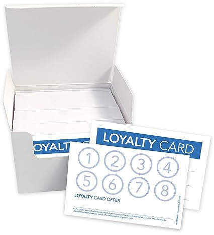 Oceanpads 200 cartes de fidélité dans une boîte de présentation, carte blanche de 300 g/m², 85 mm x 55 mm (70086)