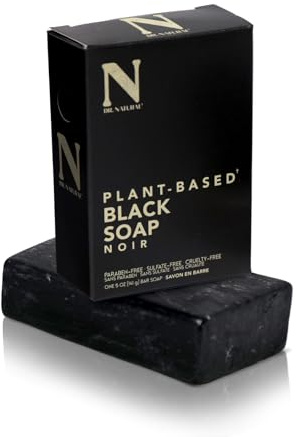 Dr. Natural Black Bar Soap - Gentle Moisturizing Soap Bar - Anti Acne and Blemishes - Moisturizing, Pore Cleanser - Natural African Body Wash - 141 g
