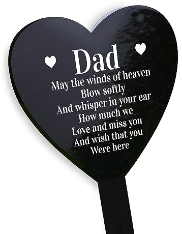 Red Ocean Plaque commémorative sur Piquet pour Papa - Objet de commémoration pour la fête des pères ou Un Anniversaire - Cadeau commémoratif pour Papa