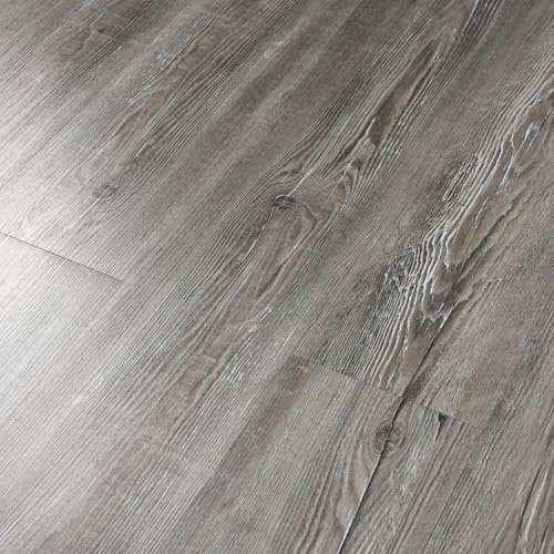 Livelynine PVC Bodenbelag Selbstklebend Eiche Grau 90x15CM Vinylboden Selbstklebend Holzoptik Grau Laminatboden für Küche Badezimmer Klebefliesen Boden Wohnzimmer Bodenfliesen Selbstklebend, 18 Stück