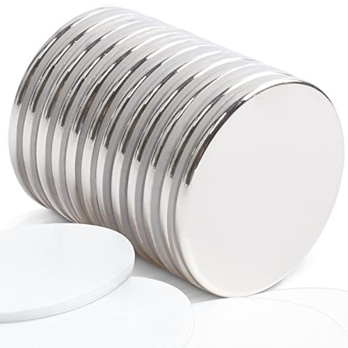 12 stycken neodymmagneter extra starka 30 x 2 mm självhäftande magneter, starka magneter för magnettavlor, kylskåpsmagneter, whiteboard, foton, sällsynta jordmagneter med dubbelsidigt lim