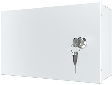 Stalflex Externa distributionslådor 240 x 150 x 100 mm IP20 – kopplingsbox av stål – ytmonterad fördelningsbox, vattentät låda och dammtät – skåp med lås och två nycklar