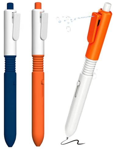 EIHI 2 Piezas Bolígrafo para Pistola de Agua, Juguete Tricky Funny Sorprise, Bolígrafo de Agua, Juguetes de Truco de Broma, Articulos de Broma, Bromas para Adultos Divertidos