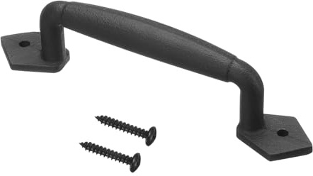 Kvartsman ladudörrhandtag 20 cm dörrhandtag dörrbeslag för grind garage skjul möbler svart