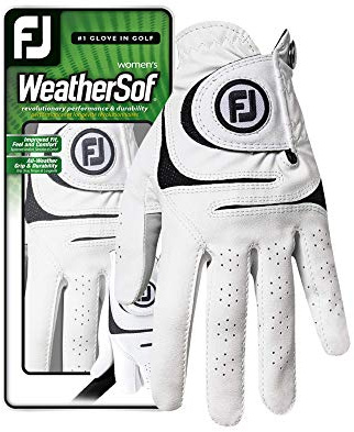 FootJoy Women's WeatherSof Prior Generation Golf Glove, White Medium, Worn on Right Hand