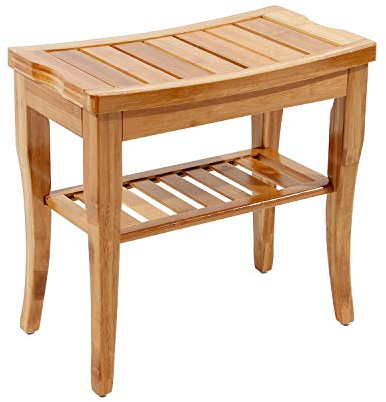 SogesHome KS-HSJ-04-SH - Sgabello da bagno antiscivolo, impermeabile, 2 piani, 47,5 x 26 x 44,5 cm