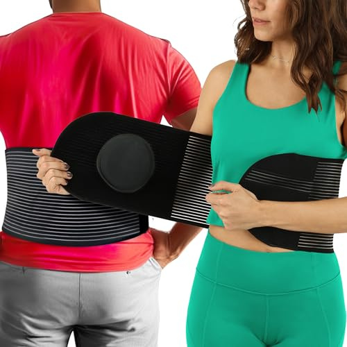 Hernia Belt for Men or Women | C Section Belly Binder & Abdominal Binder | Post Surgery & Pregnancy Tummy Tuck | Hysterectomy, Umbilical Hernia Belt Men & Women | Postpartum Belly Band Wrap (S/M) 23 - 29
