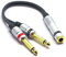 VITALCO 6.3mm Klinke Audio Splitter Adapter Stereo TRS Buchse auf 2x 6.3 Mono TS Klinkenstecker Weiblich auf Dual Männlich Adapterkabel Kabel Y-Kabel Verteiler Kupplung