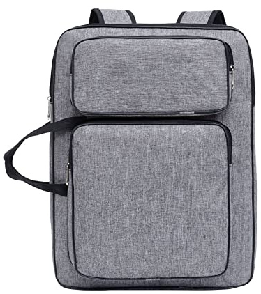 XGOPTS A3 Art Drawing Board Bag 8K Portfolio Case with Handle Waterproof Portable Painting Sketch Pad Storage Backpack Professional Art Supply Carrying Tote Bag for Palette Paints Pencils