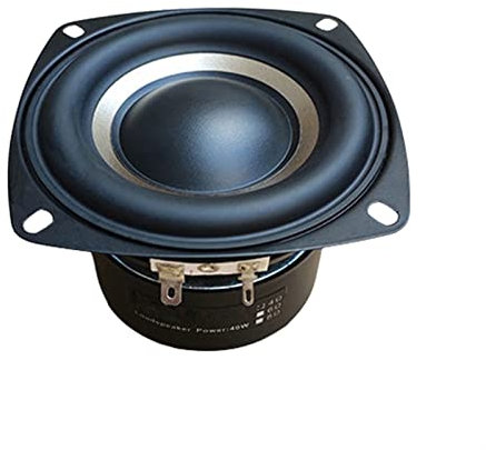 1pc Bass Speaker Subwoofer 100W 4 Inch Subwoofer Speaker 4Ohm 8Ohm 4 Layer Voice Coil Bass Speaker For Car Audio Home Theater DIY (Size : 8Ohm Square)