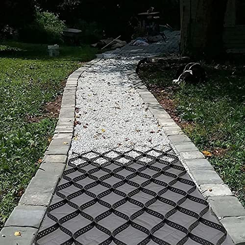 VIZET stabilisateur de Gravier Passerelle Chemins D'accès Gravel Geo Grid, 2 Pouces D'épaisseur Stabilisateur De Grille De Sol, pour Remplissage De Roches De Gazon pour Les Chemins De Patio