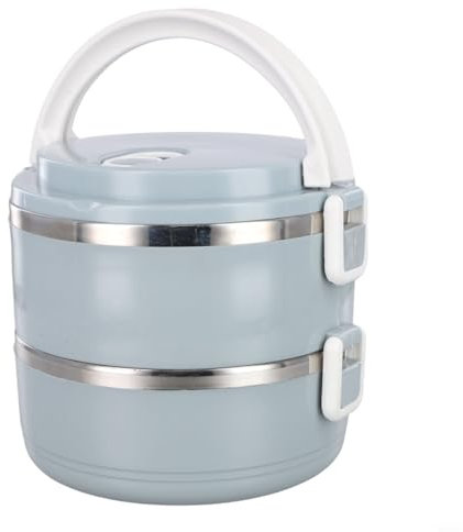 Récipient alimentaire thermique compact à 2 couches conçu pour tenir dans des sacs, parfait pour l'école ou le bureau