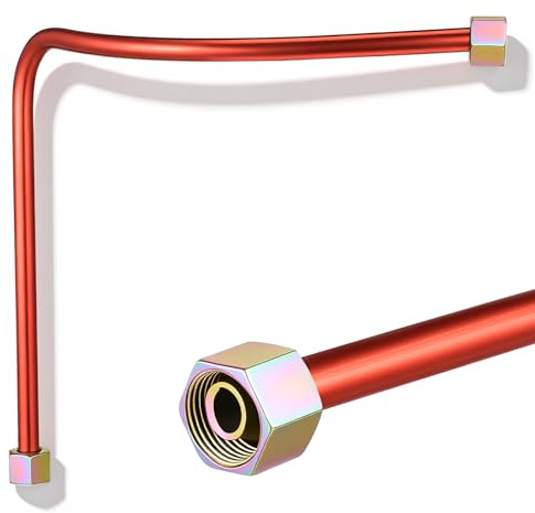 UKCOCO Tubo de Aluminio Línea de Reemplazo Estable para Compresor de Aire Conexión Fácil Accesorio de Manguera de Escape, Repuesto Duradero de 10 Mm X 45 Cm para Sistema Neumático