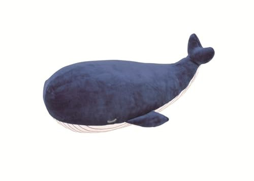 Nemu Nemu Animals 6209851 Plüschtier, Wal Kanaroa, Kuscheltier, extra weich und kuschelig, Stofftier, Designed in Japan, Kuschelkissen, Größe L, 46 cm