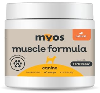MYOS Canine Muscle Formula - All-Natural Muscle Building Supplement - Helps Reduce Muscle Loss in Aging Dogs and Improve Recovery from Injury or Surgery