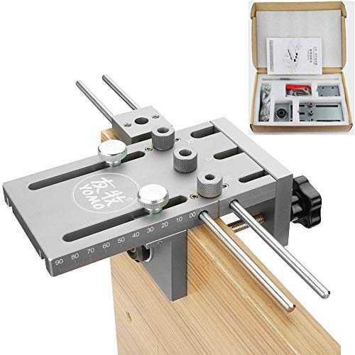 3 in 1 Self Centering Dowel Jig Kit, 6/8/10/15mm Aluminum Alloy Dowel Drill Guide for Woodworking, Precision Doweling Tool