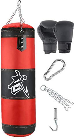 YGLONG Boxsack Kinder Boxing Lochtasche Training Fitness mit hängendem Kick Sandbag Erwachsene Gymnastik-Übung leer-Schwerer Box-Tasche Boxsack Stehend (Color : 120cm get 5)