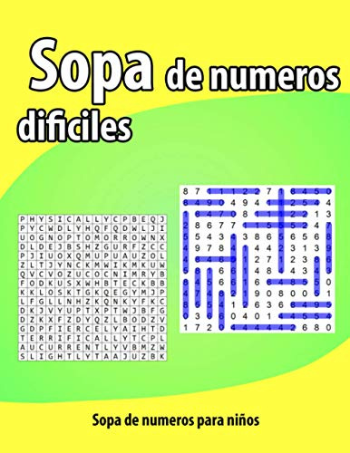 Sopa de numeros dificiles: Libros de rompecabezas| Letra Grande |Una actividad para estimular la memoria visual y la atencion