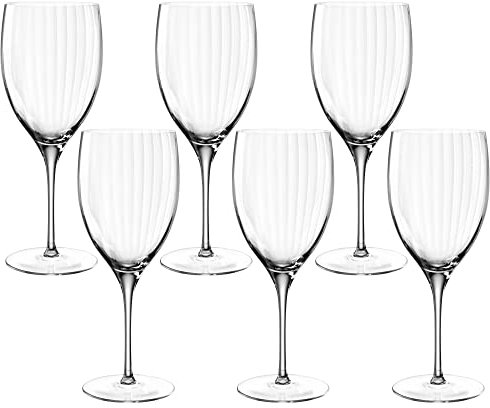 LEONARDO HOME Poesia Rotweinglas 6er Set, spülmaschinengeeigneter Rotweinkelch, Höhe 24 cm, 600 ml, Glas, 069165