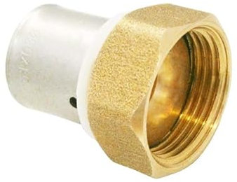 NeHoPro Raccord écrou tournant PER à sertir (25 X 3/4) en Laiton, Classe 2B, ISO Metric #8