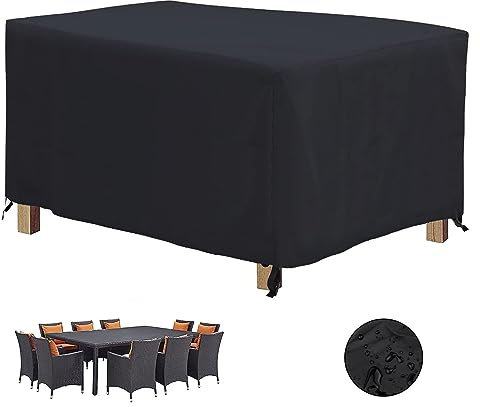 Housse Exterieur Impermeable 80x80x80cm Mobilier Jardin Housse imperméable, 600D Oxford Tissu Housse Salon de Jardin Résistance au Vent Bache Salon de Jardin