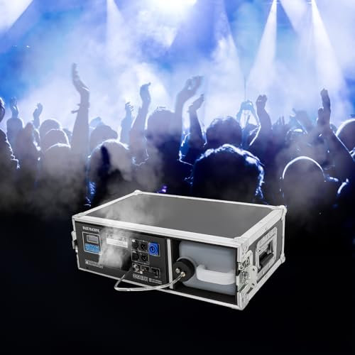 1500W Nebelmaschine, Nebelgenerator mit LCD-Steuerung, Fernbedienung, Nebel Output 1412,58 ft²/min, Nebelauslass-Winkel 0-50°, Bodennebelmaschine Rauchmaschine