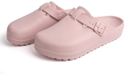 YUKTOPA Sabots de Travail Femme – Chaussures Professionnelles Légères en EVA, été Intérieur Extérieur Jardin Plage, pour Cuisine, H?pital, Jardin Rose 38