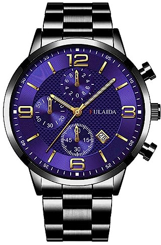 Binary Watches for Men Case Quartz Analog Wrist Watch (G, One Size)