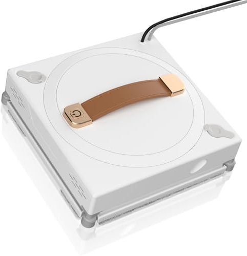 Window Cleaning Robot, 3000Pa Auto Automatic anti-slip system, Three intelligent cleaning path modes Ultrasonic automatic dual-direction water spray system Cleans glass, tiles, marble, and wood panels