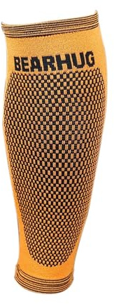 Bearhug Calf Support Sleeve - Running Accessories and Shin Splints Support for Men and Women, Ideal for Hiking and as a Workout Aid, Breathable Bamboo, Comfortable and Non-Irritating, M