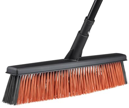 Fiskars Allzweckbesen-Kopf mit Powerclean-Borsten, Breite: 47 cm, L, Kunststoff, Schwarz, Solid, 1025931