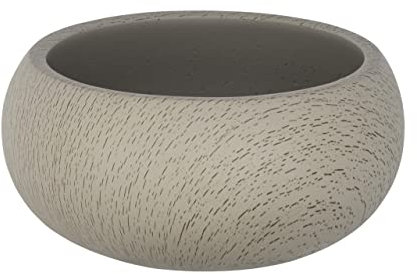 WENKO 23311100 universalväska glädje, kosmetikburk, wattedos, cement, 14 x 6,5 x 14 cm, daupe