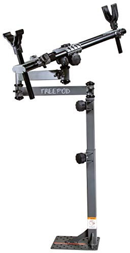 BOG TreePod Hunting Rest with Maximum Shooting Stability, Non-Marring Hands-Free Gun Rest, Adjustable Height, Ambidextrous, Tilting Frame, and Durable Design for Hunting, Shooting, and Outdoors