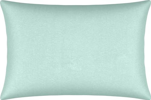 Erwin Müller Kissenbezug, Kissenhülle Single-Jersey Murnau - Mint Größe 50x70 cm - bügelfrei, strapazierstark, elastisch, mit Reißverschluss