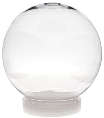 Creative Hobbies 5 Inch (130mm) DIY Snow Globe Water Globe - Clear Plastic with Screw Off Cap | Perfect for DIY Crafts and Customization