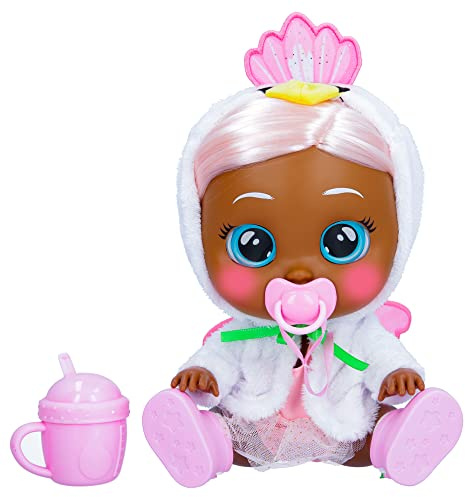 Cry Babies Kiss Me Daphne - 12 Baby Doll | Deluxe Blushing Cheeks Feature | Shimmery Changeable Outfit with Bonus Baby Bottle, for Girls and Kids 18M and up
