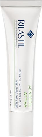 Rilastil Acnestil Aktivcreme, Anti-Unreinheiten Pflegecreme für Mischhaut, Fettige und Zu Akne Neigende Haut, 40 ml
