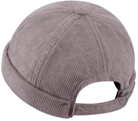 Clape Bonnet Docker en Velours Côtelé Casquette sans Visière Homme Femme