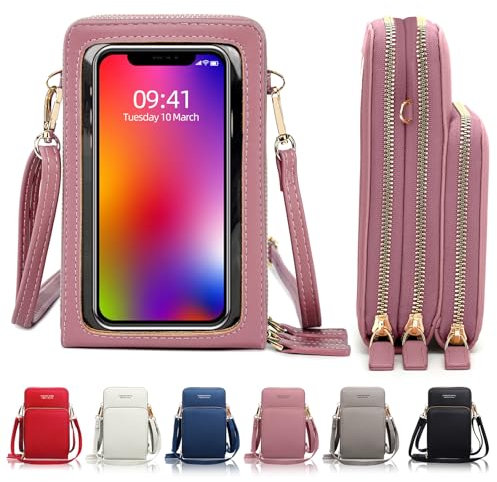 Goopai Women Large Touch Screen Crossbody Phone Purse cellphone Bag with 2 straps