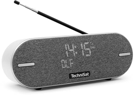 TechniSat DIGITRADIO BT 2 - tragbarer Premium-Bluetooth-Lautsprecher mit DAB+ Digitalradio (UKW, Uhr, Wecktimer, Wasserabweisendes Gehäuse, Favoritenspeicher, AUX-in, Akku, 20 Watt) lichtgrau